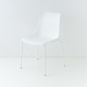chaise coque polypro coloris blanc