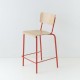 chaise haute 65cm cuisine américaine époxy rouge