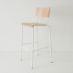 chaise haute 80cm coloris tube blanc