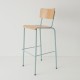 chaise haute 80cm coloris tube bleu