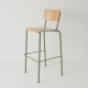 chaise haute 80cm coloris tube kaki