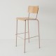 chaise haute 80cm coloris tube rose