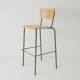 chaise haute 80cm coloris tube taupe