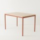 Table 120x80 coloris brique