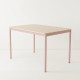 Table 120x80 coloris rose