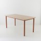 Table 160x80 plateau chêne époxy brique