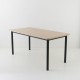 Table 160x80 plateau chêne époxy noir