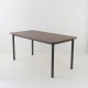 Table 160x80 plateau noyer époxy anthracite