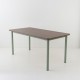 Table 160x80 plateau noyer époxy kaki