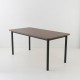 Table 160x80 plateau noyer époxy noir