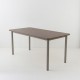 Table 160x80 plateau noyer époxy taupe