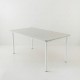 Table 160x80 plateau travertin époxy blanc