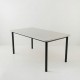 Table 160x80 plateau travertin époxy noir