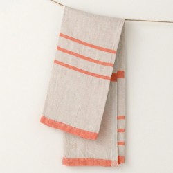 serviette lin gris orange 48x70 Lapuan Kankurit