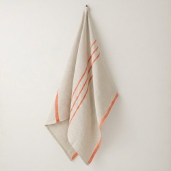 serviette lin gris orange 48x70 Lapuan Kankurit