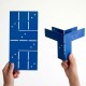 cornière Y trois axes 45 bleu