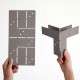 cornière Y trois axes 45 gris