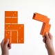 Equerre deux axes L45 orange