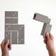 Equerre deux axes L45 gris