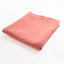 drap de lit plat 100% lin corail