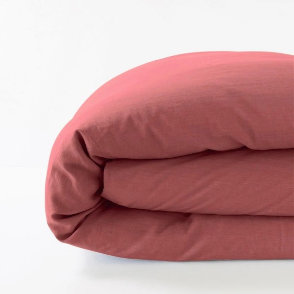 housse de couette lin muscade