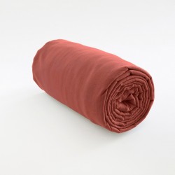 drap housse lin muscade