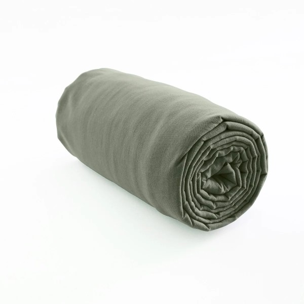 drap housse 100% lin taupe