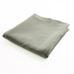 drap de lit plat 100% lin taupe
