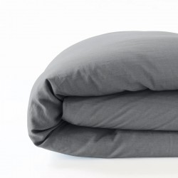 housse de couette 100% lin ardoise