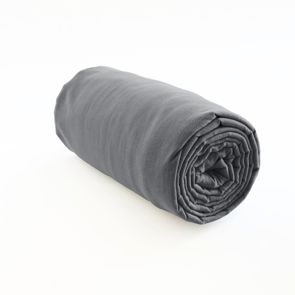 drap housse 100% lin ardoise