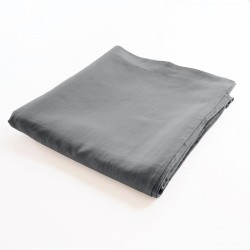 drap de lit plat 100% lin ardoise