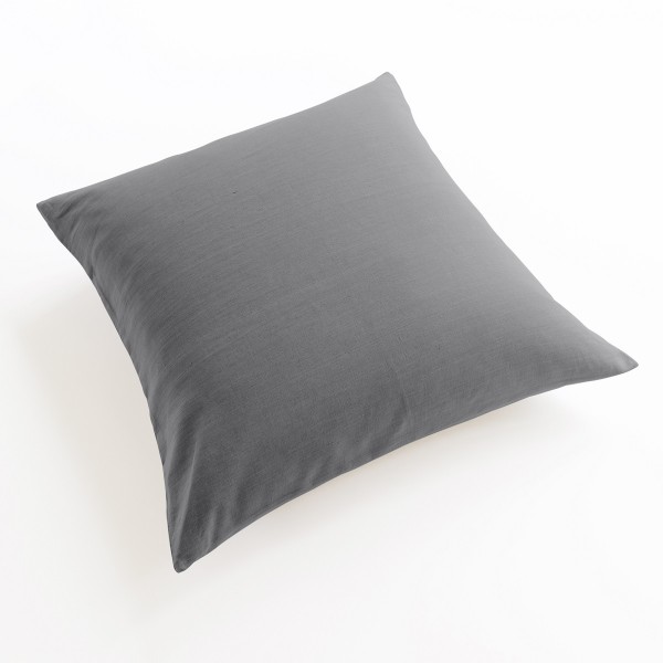 taie d'oreiller 65x65 100% lin ardoise
