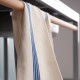 torchon en lin lavé bandes bleues, le classique par Charvet Editions