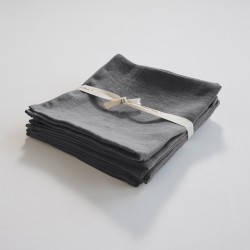 serviette en lin léger ardoise