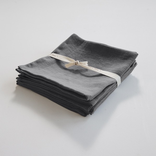 serviette en lin léger ardoise