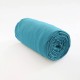 drap housse 100% lin bleu paon