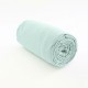 drap housse 100% lin bleu glacier
