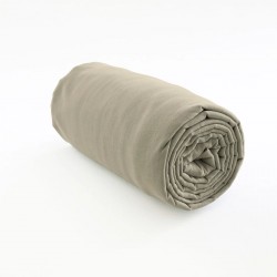 drap housse 100% lin grège