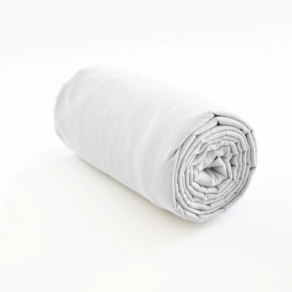 drap housse 100% lin blanc