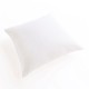 taie d'oreiller 65x65 en lin lavé 100% pur fil coloris blanc