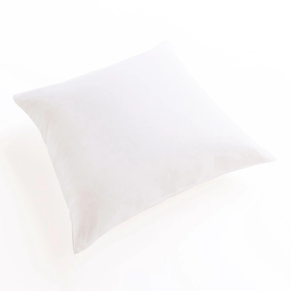 taie d'oreiller 65x65 en lin lavé 100% pur fil coloris blanc