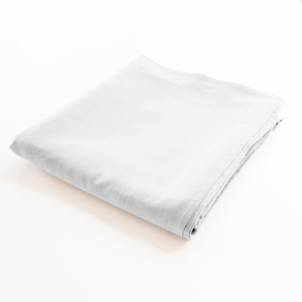 drap de lit plat 100% lin blanc