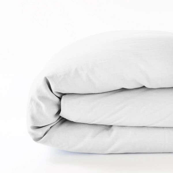 housse de couette 100% lin blanc