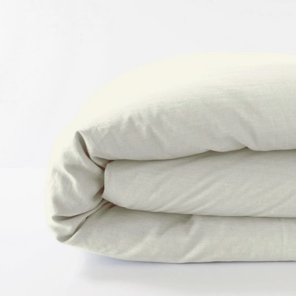 housse de couette 100% lin perle
