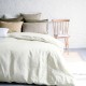 housse de couette 100% lin perle en camaieu de tons naturels