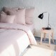 housse de couette 100% lin poudre en ambiance