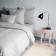 drap housse 100% lin cendre en ambiance