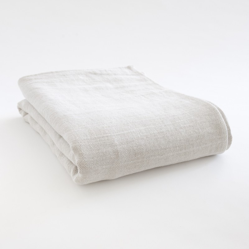 Couvre Lit En Lin Blanc