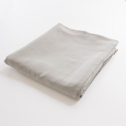 drap de lit plat 100% lin cendre