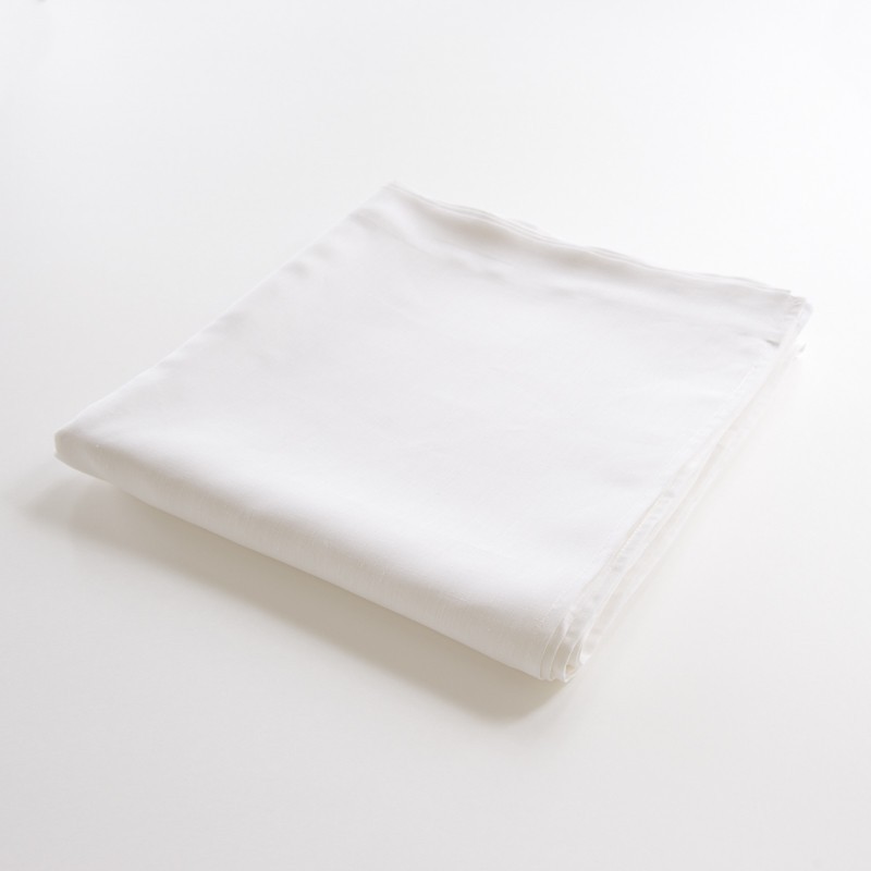 Drap plat 100% lin lavé (170g) 280 x 320 blanc écume Gamme Luxe neuf